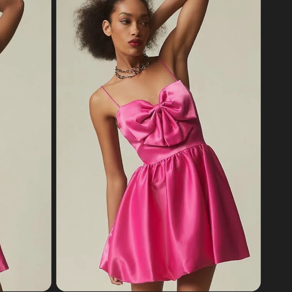 IEENA FOR MAC DUGGAL
Bow Front Bubble Hem Mini Dress